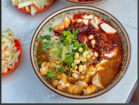 豆花泡馍